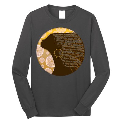 Black History Woman Inspiring Words Of Art Long Sleeve Shirt