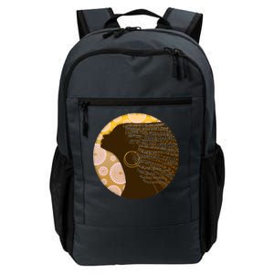 Black History Woman Inspiring Words Of Art Daily Commute Backpack