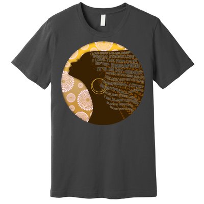 Black History Woman Inspiring Words Of Art Premium T-Shirt