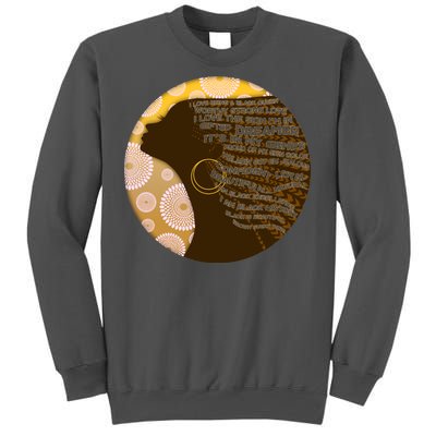 Black History Woman Inspiring Words Of Art Tall Sweatshirt