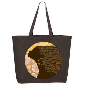 Black History Woman Inspiring Words Of Art 25L Jumbo Tote