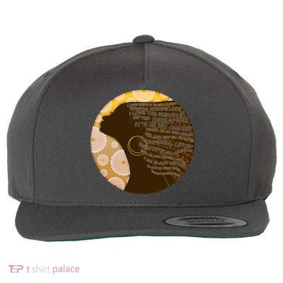 Black History Woman Inspiring Words Of Art Wool Snapback Cap