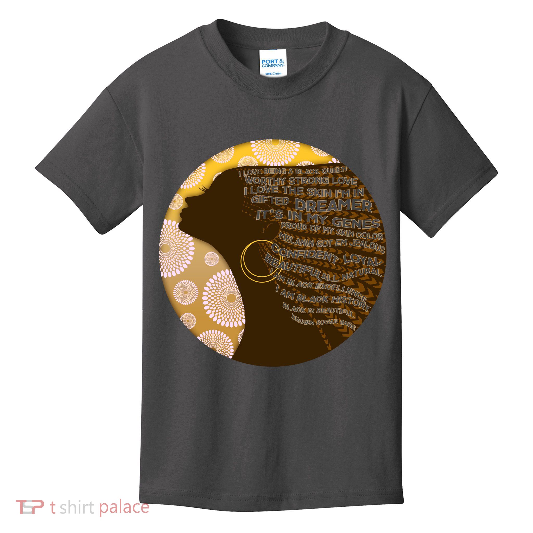 Black History Woman Inspiring Words Of Art Kids T-Shirt