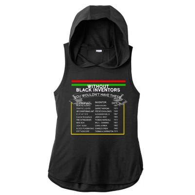 Black Inventors Black History Month Ladies PosiCharge Tri-Blend Wicking Draft Hoodie Tank