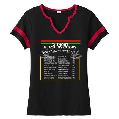 Black Inventors Black History Month Ladies Halftime Notch Neck Tee