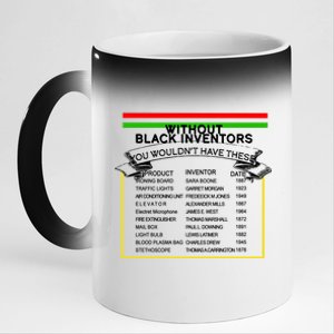 Black Inventors Black History Month 11oz Black Color Changing Mug