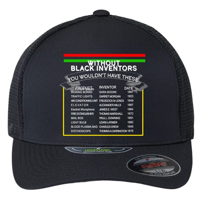 Black Inventors Black History Month Flexfit Unipanel Trucker Cap