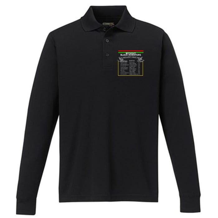 Black Inventors Black History Month Performance Long Sleeve Polo