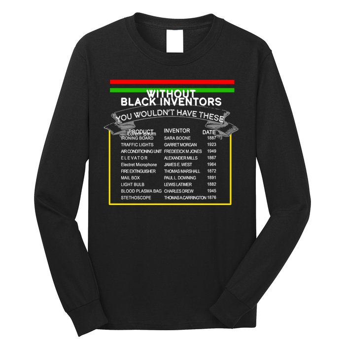 Black Inventors Black History Month Long Sleeve Shirt