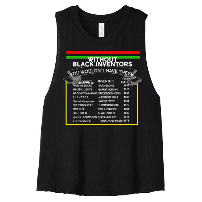 Black Inventors Black History Month Women's Racerback Cropped Tank