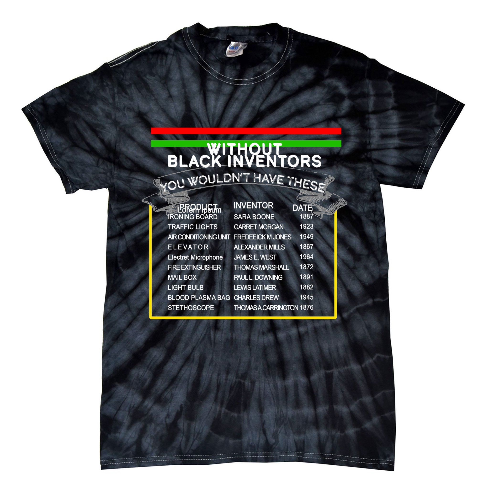 Black Inventors Black History Month Tie-Dye T-Shirt