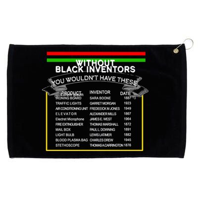 Black Inventors Black History Month Grommeted Golf Towel