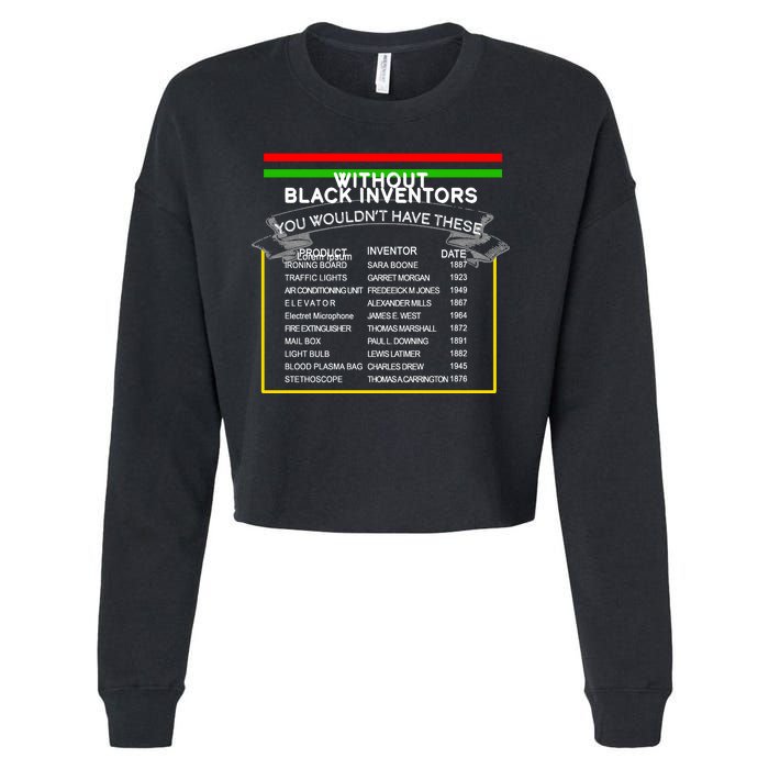 Black Inventors Black History Month Cropped Pullover Crew