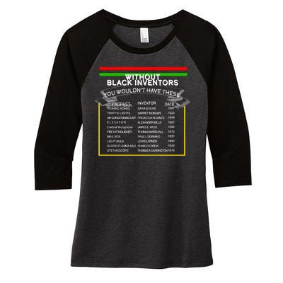 Black Inventors Black History Month Women's Tri-Blend 3/4-Sleeve Raglan Shirt