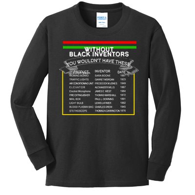 Black Inventors Black History Month Kids Long Sleeve Shirt