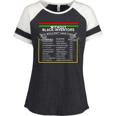 Black Inventors Black History Month Enza Ladies Jersey Colorblock Tee