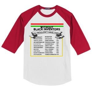 Black Inventors Black History Month Kids Colorblock Raglan Jersey