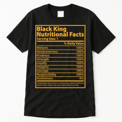 Black King Nutritional Facts Tall T-Shirt