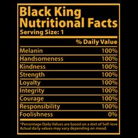 Black King Nutritional Facts Backpack