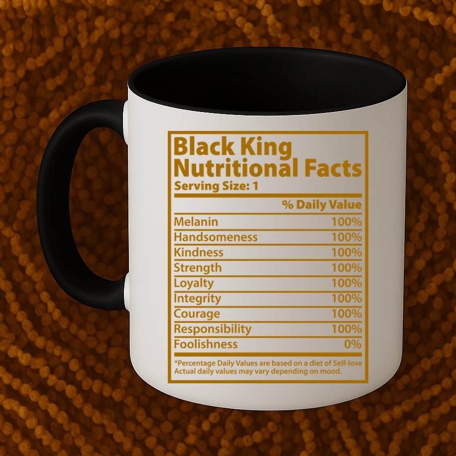 Black King Nutritional Facts Mug