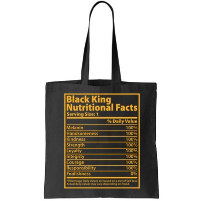 Black King Nutritional Facts Bag