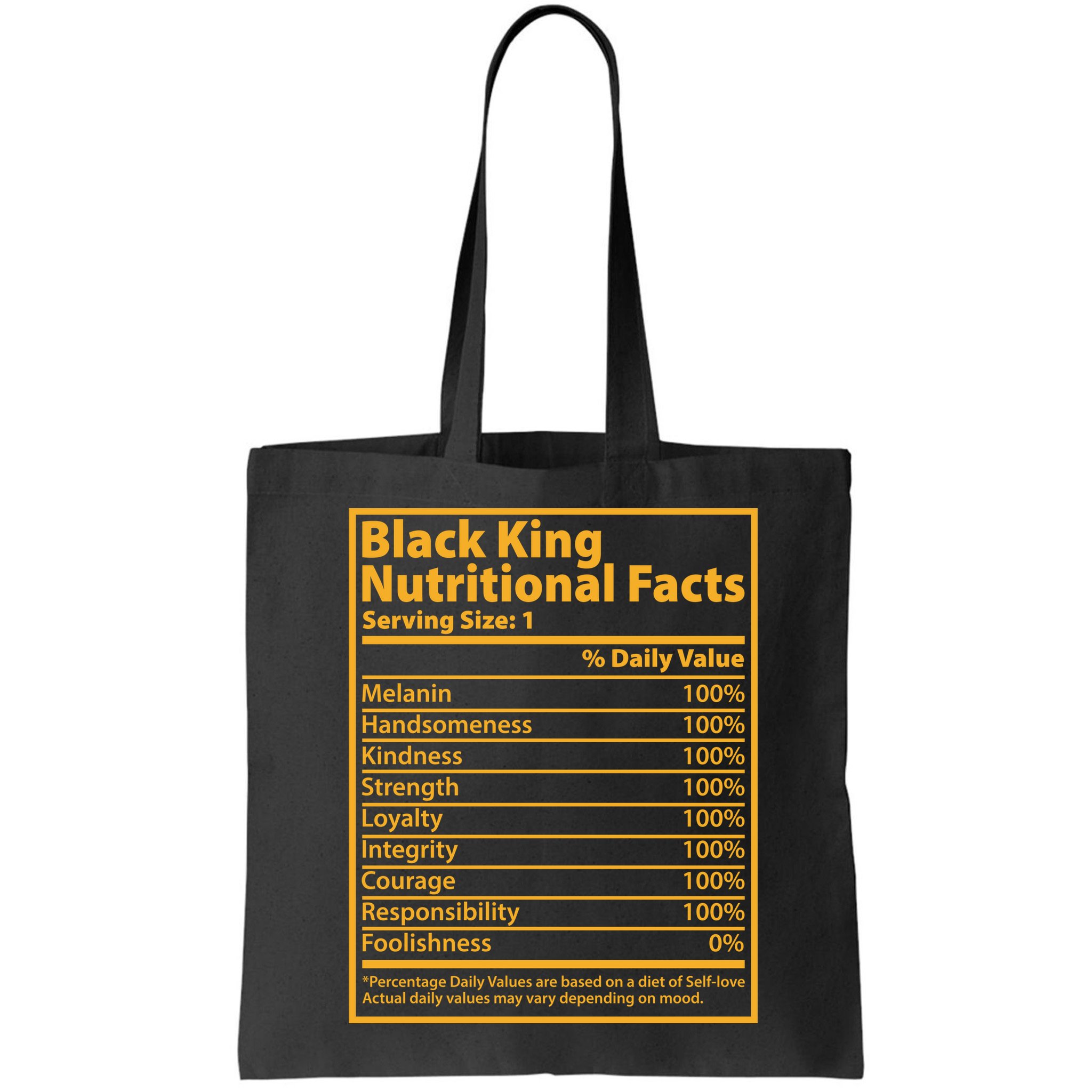 Black King Nutritional Facts Bag