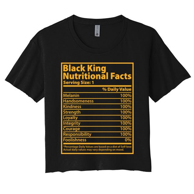 Black King Nutritional Facts Crop Top