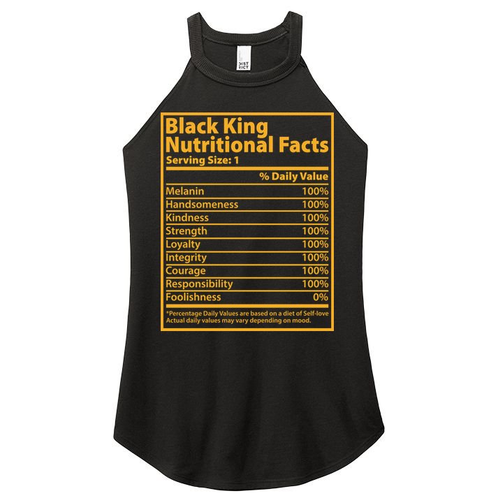 Black King Nutritional Facts Women's Perfect Tri Rocker Tank
