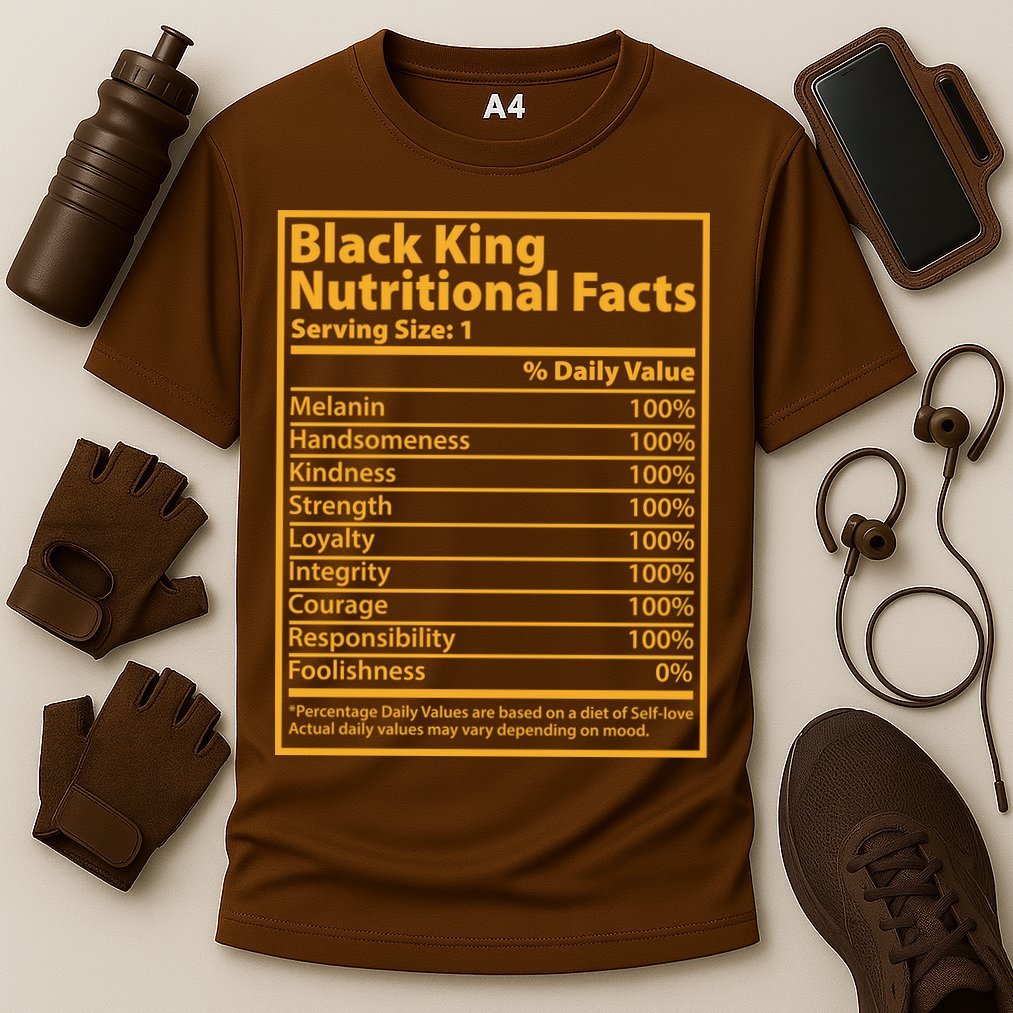Black King Nutritional Facts Cooling Performance Crew T-Shirt