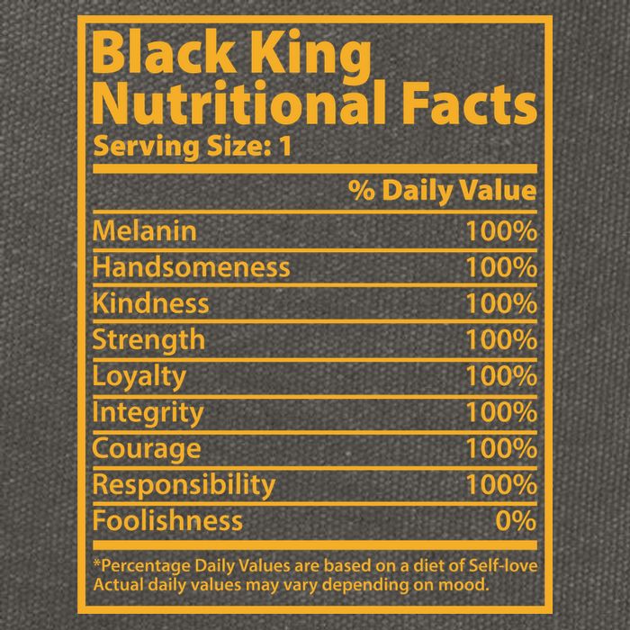 Black King Nutritional Facts Cotton Canvas Backpack