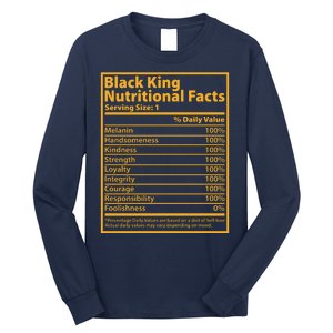 Black King Nutritional Facts Long Sleeve Shirt