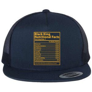 Black King Nutritional Facts Flat Bill Trucker Hat