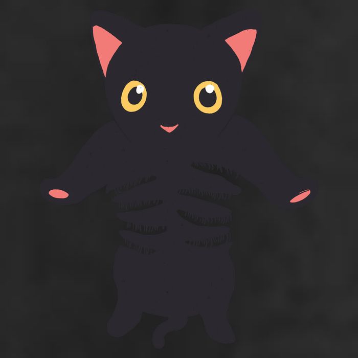Black Kitty Being Held Cool Comfort Performance Bucket Hat