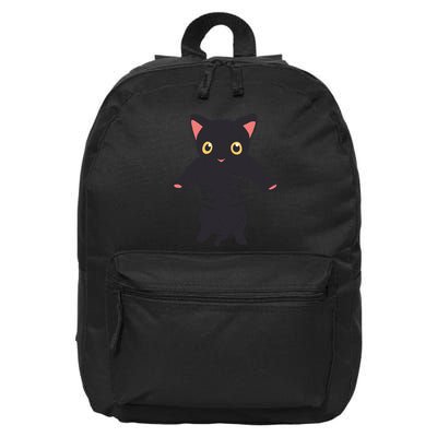 Black Kitty Being Held 16 in Basic Backpack