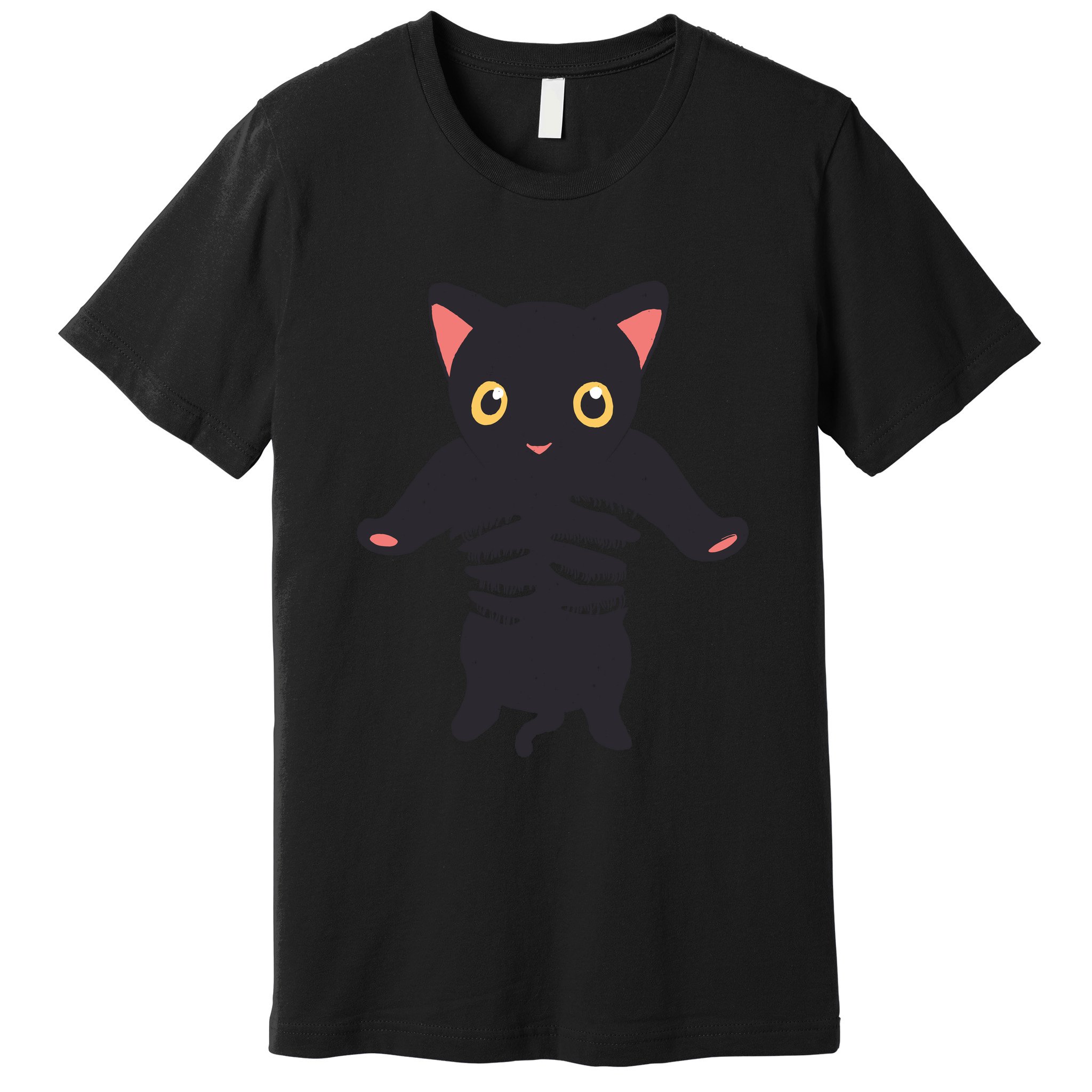 Black Kitty Being Held Premium T-Shirt