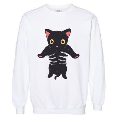 Black Kitty Being Held Garment-Dyed Sweatshirt