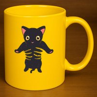 Black Kitty Being Held 11oz C Handle Ceramic Mug