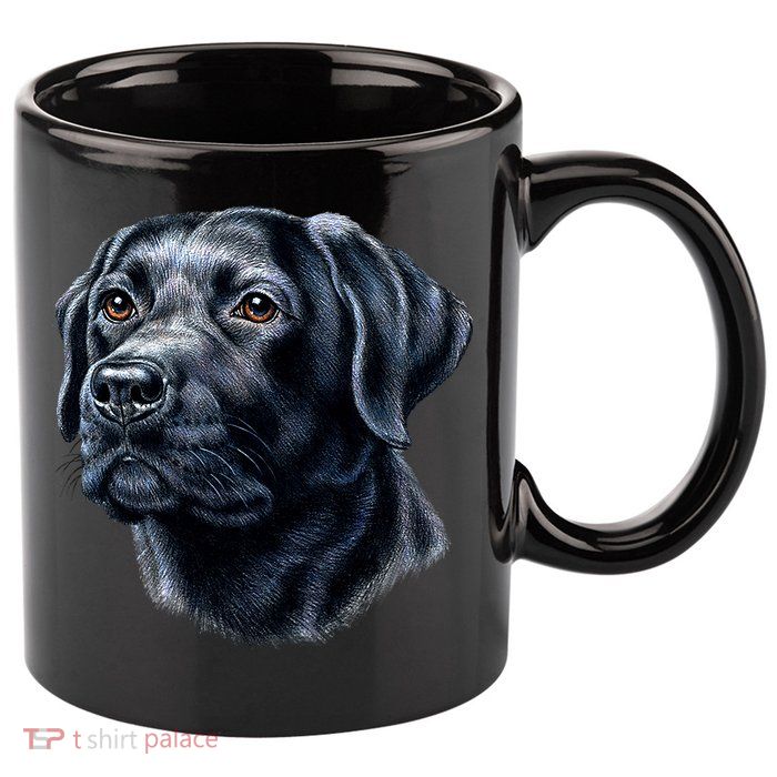 Black Lab 11oz C Handle Ceramic Mug