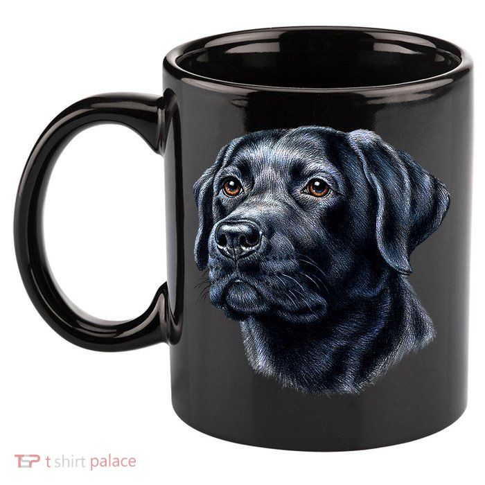 Black Lab 11oz C Handle Ceramic Mug