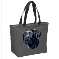 Black Lab Zip Tote Bag