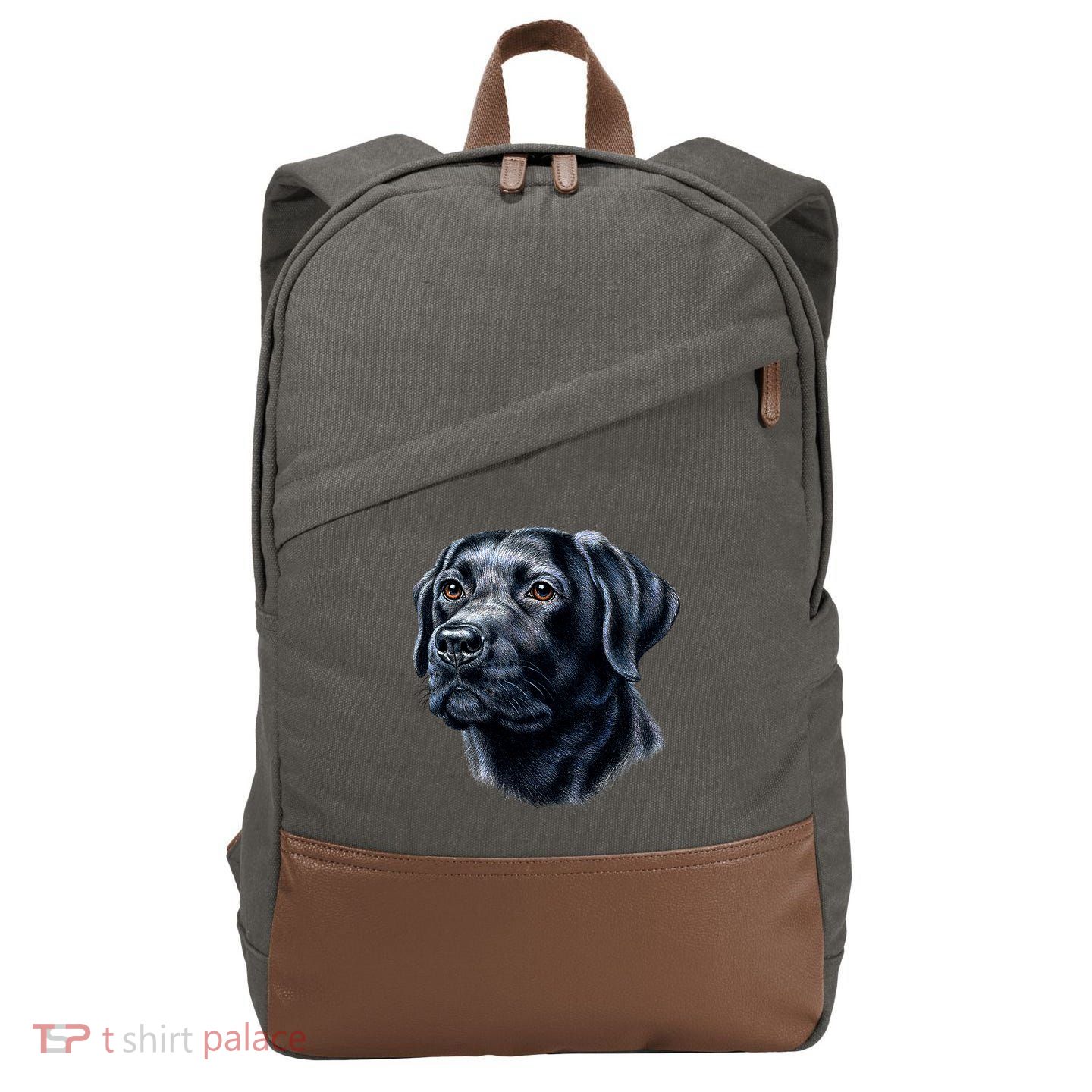 Black Lab Cotton Canvas Backpack