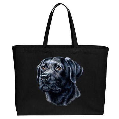 Black Lab Cotton Canvas Jumbo Tote