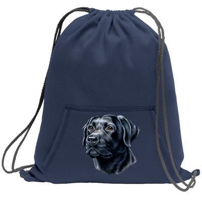 Black Lab Sweatshirt Cinch Pack Bag