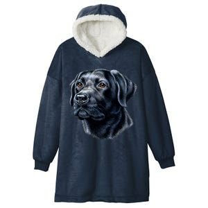 Black Lab Hooded Wearable Blanket