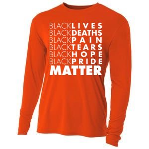 Black Lives Deaths Pain Tears Hope Pride Matter Cooling Performance Long Sleeve Crew