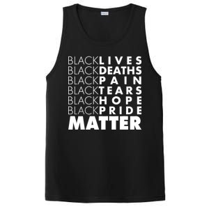 Black Lives Deaths Pain Tears Hope Pride Matter PosiCharge Competitor Tank