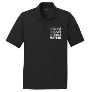 Black Lives Deaths Pain Tears Hope Pride Matter PosiCharge RacerMesh Polo