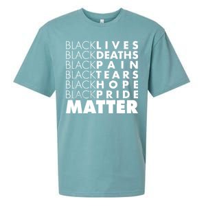 Black Lives Deaths Pain Tears Hope Pride Matter Sueded Cloud Jersey T-Shirt