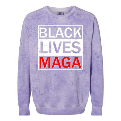 Black Lives MAGA Colorblast Crewneck Sweatshirt