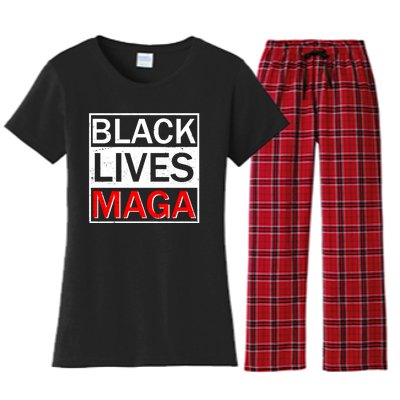 Black Lives MAGA Women's Flannel Pajama Set